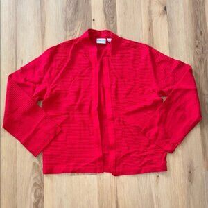 Chico's Red Striped Silk Jacket